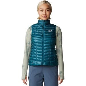 Mountain Hardwear Ghost Whisperer Vest Womens Medium Jack Pine Blue Puffer 800FP